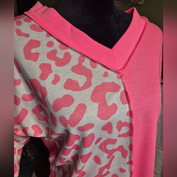 HEIMISH USA Pink Leopard Blouse - Picture 4 of 6